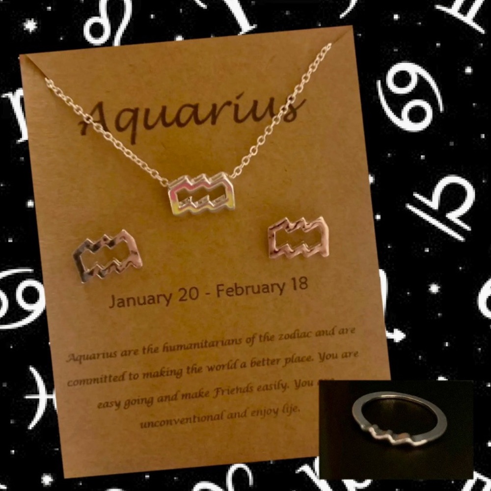 Aquarius Necklace, Earrings & Ring Set